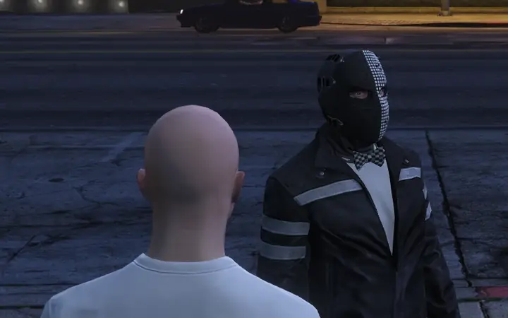 With a mask on, the same player is a stranger again